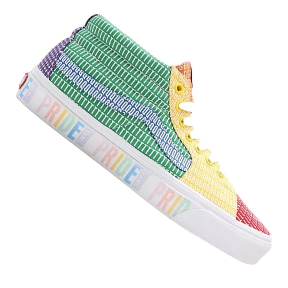 VANS Pride LGBTQ Rainbow Sk8-Mid Tops Sneakers Cushioned Insoles Shoes Sz 7/8.5